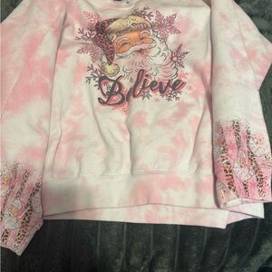Gildan Pink Holiday Sweatshirt